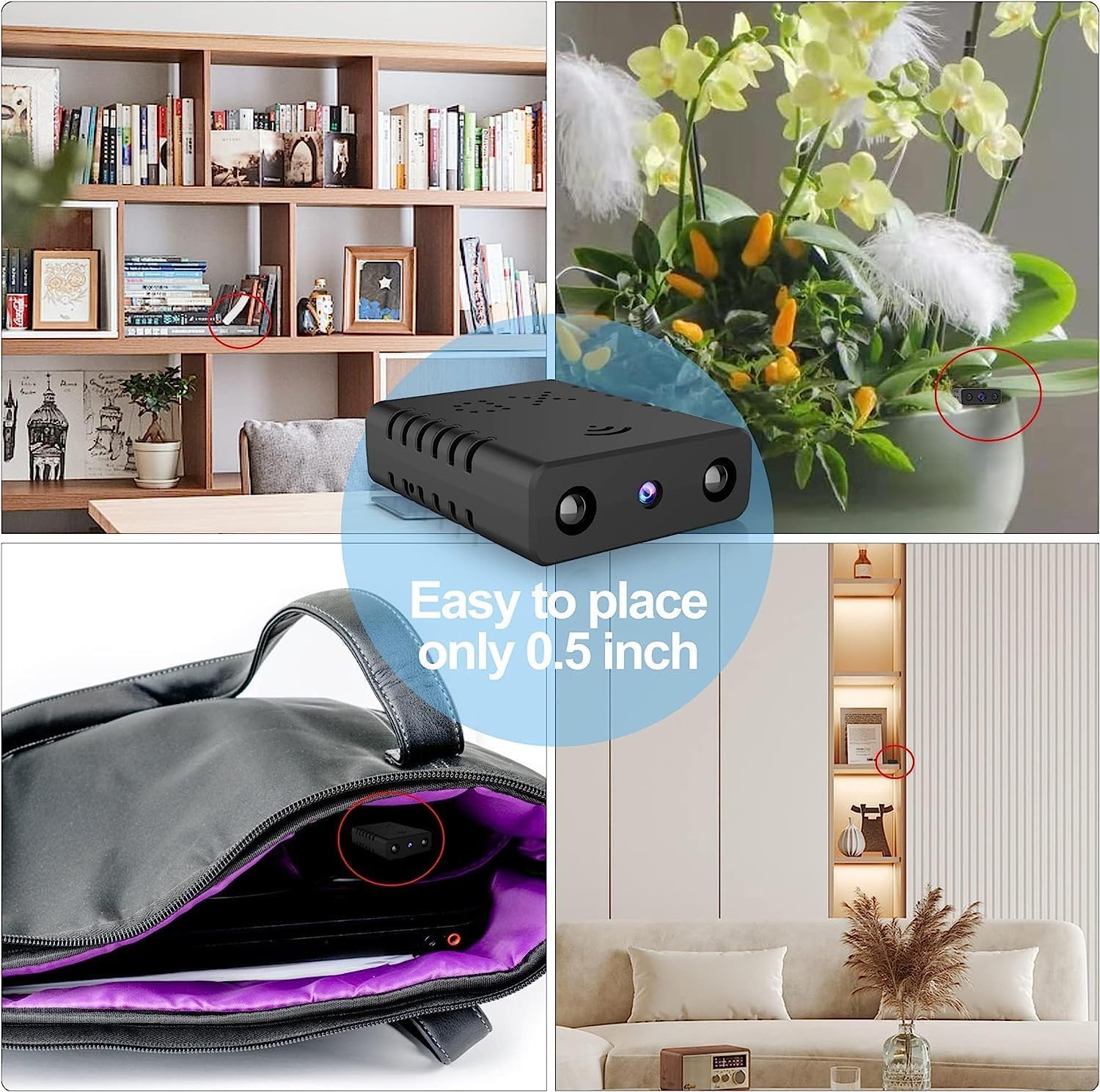 32G gratis cámara WiFi inalámbrica más pequeña, mini cámara espía HD1080P, cámara pequeña para monitor de bebé, cámara de niñera con visión