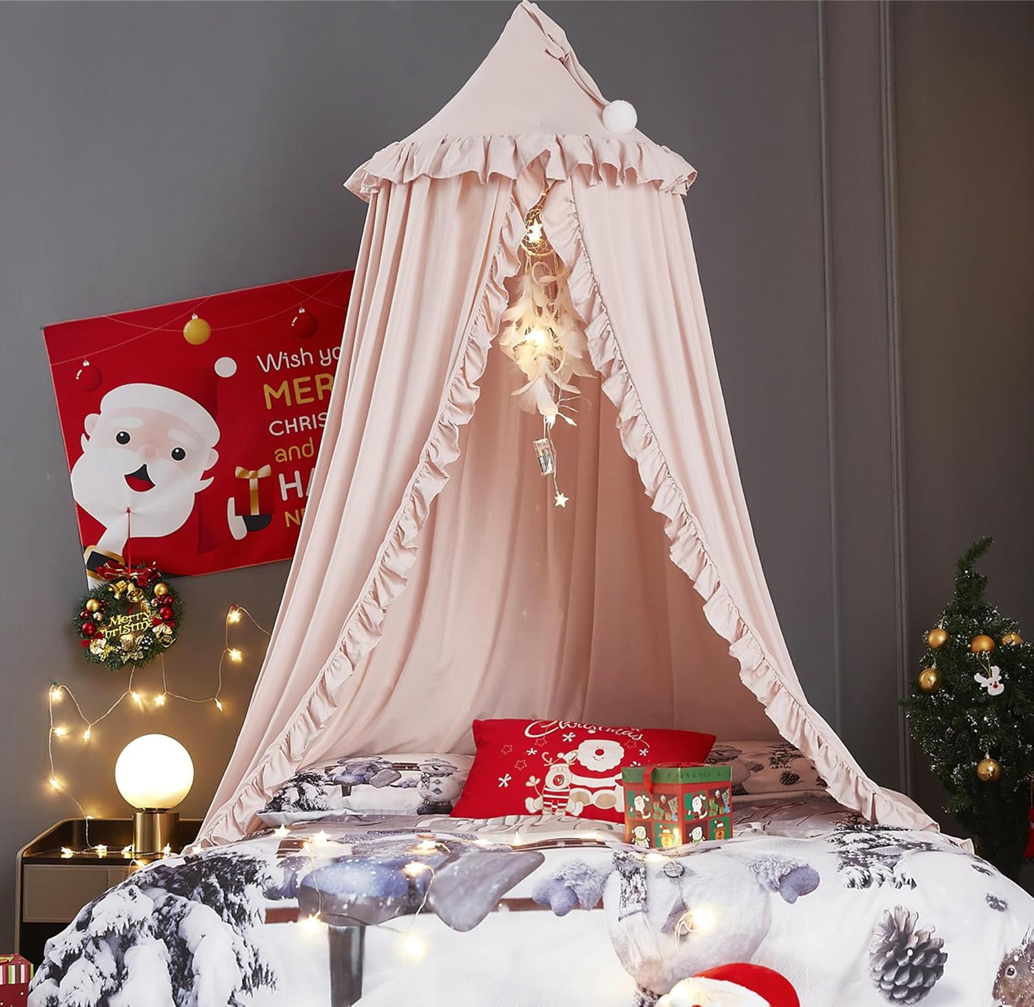 Toldo de cama de princesa para niños, toldo para niñas, ropa de cama de niñas, toldo para cama, tienda de campaña para colgar, rincón de lectura,