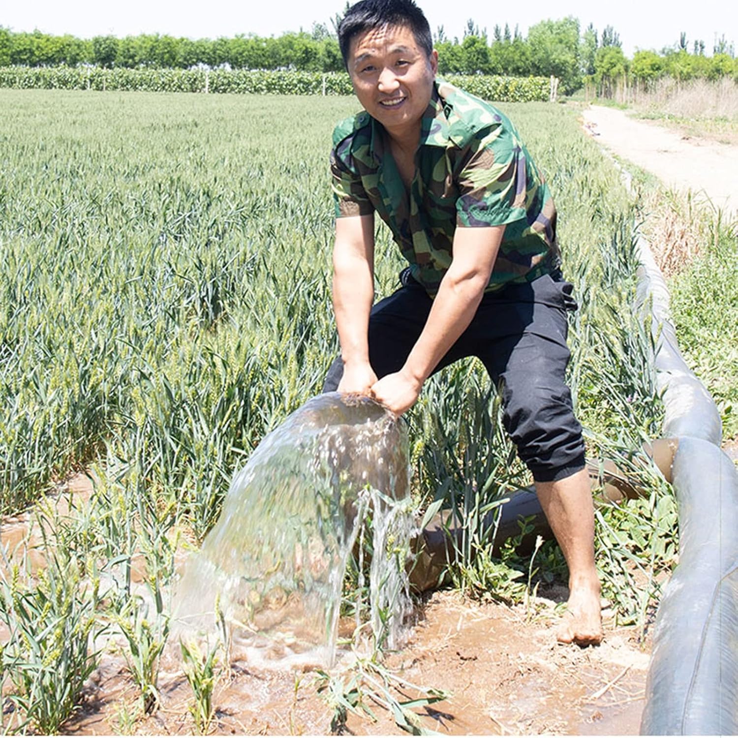 Manguera de agua para riego de jardín sobre el suelo, fácil de inyectar agua, fuente de doble cara, resistencia al desgarro, grueso, Oxford,
