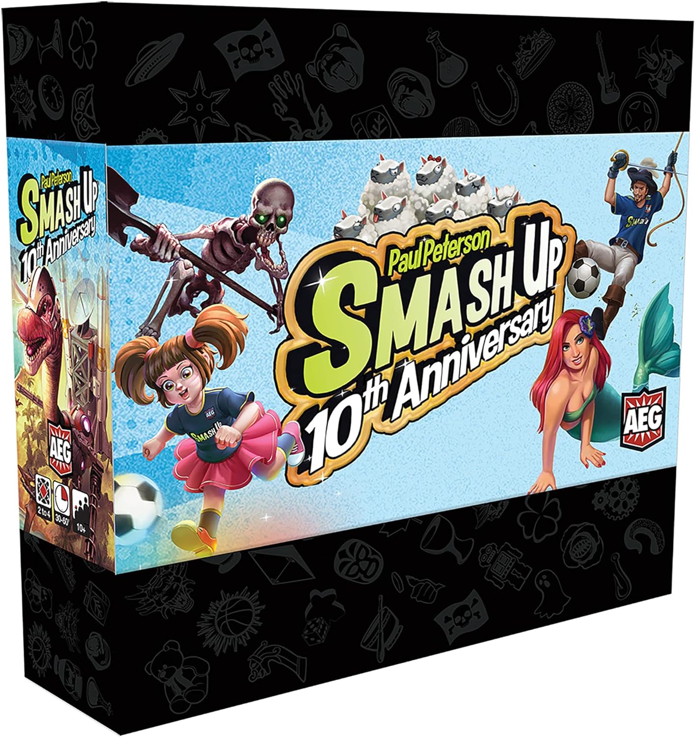 AEG Smash Up 10th Anniversary Set – Juego de mesa, a partir de 10 años, 2-4 jugadores, 30-60 minutos