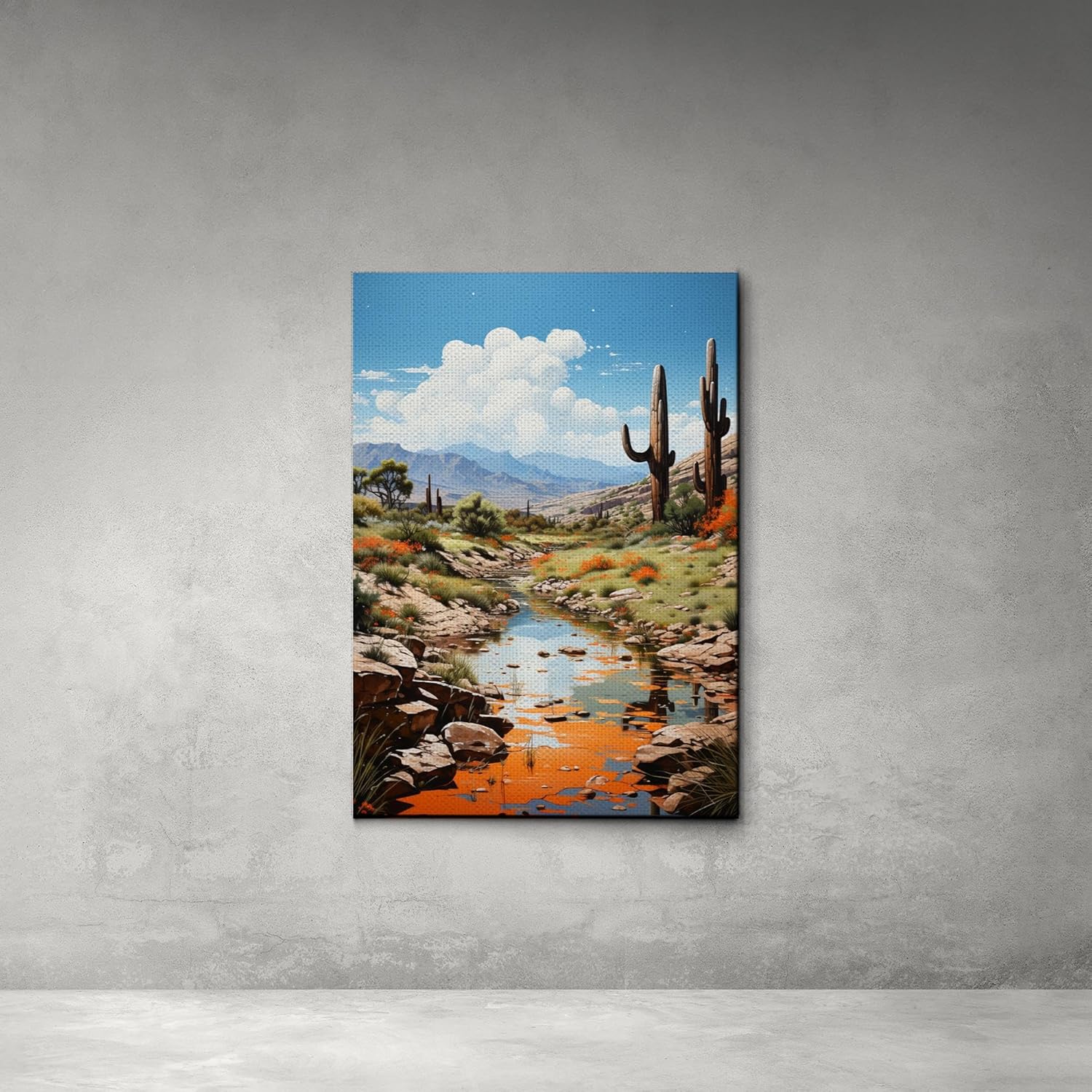 Red Mesa, Archival Print of Landscape Prints of Red Mountain in Mesa, Arizona, Canvas, Home Decor