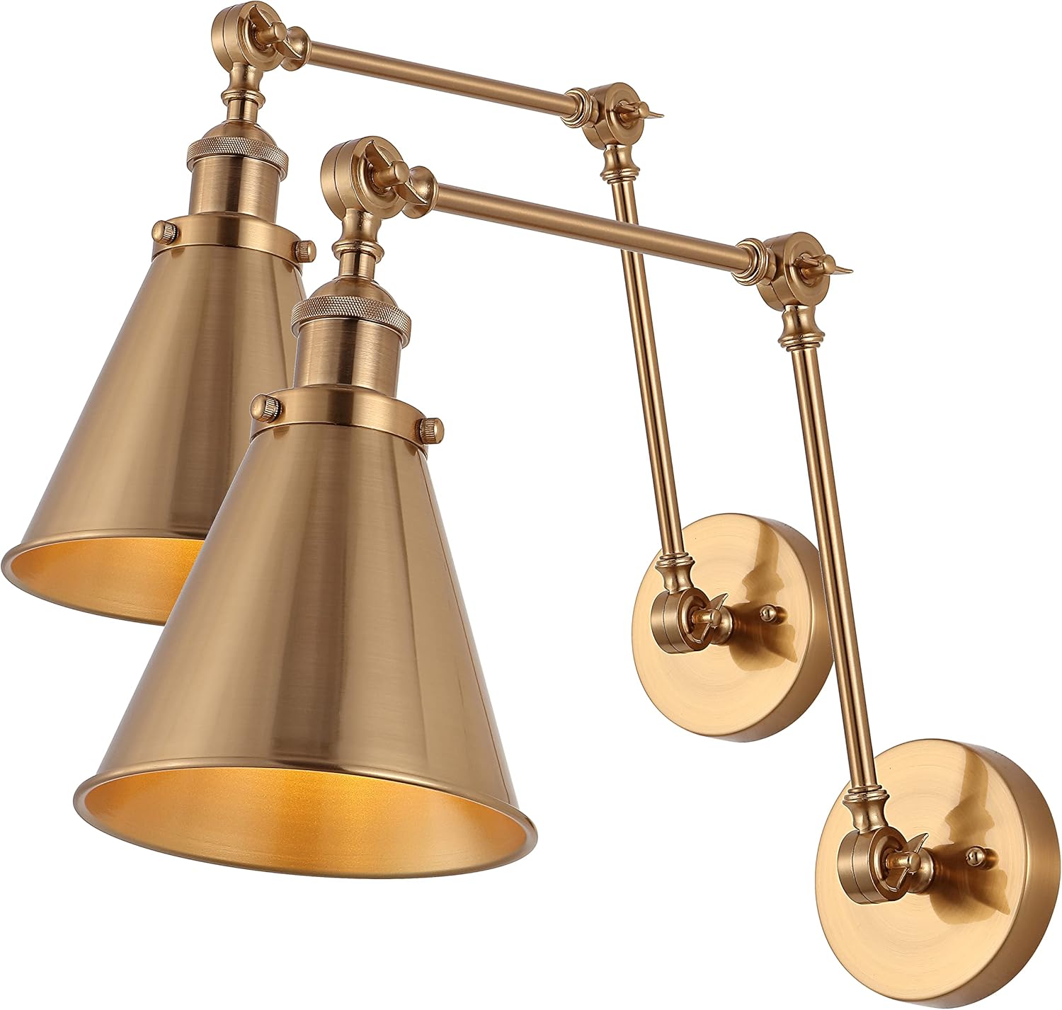 JONATHAN Y JYL7461A-SET2 Rover – Aplique de pared LED industrial de 7 pulgadas con brazo ajustable de metal, rústico, bohemio, 2700 K, 4 W, bombilla
