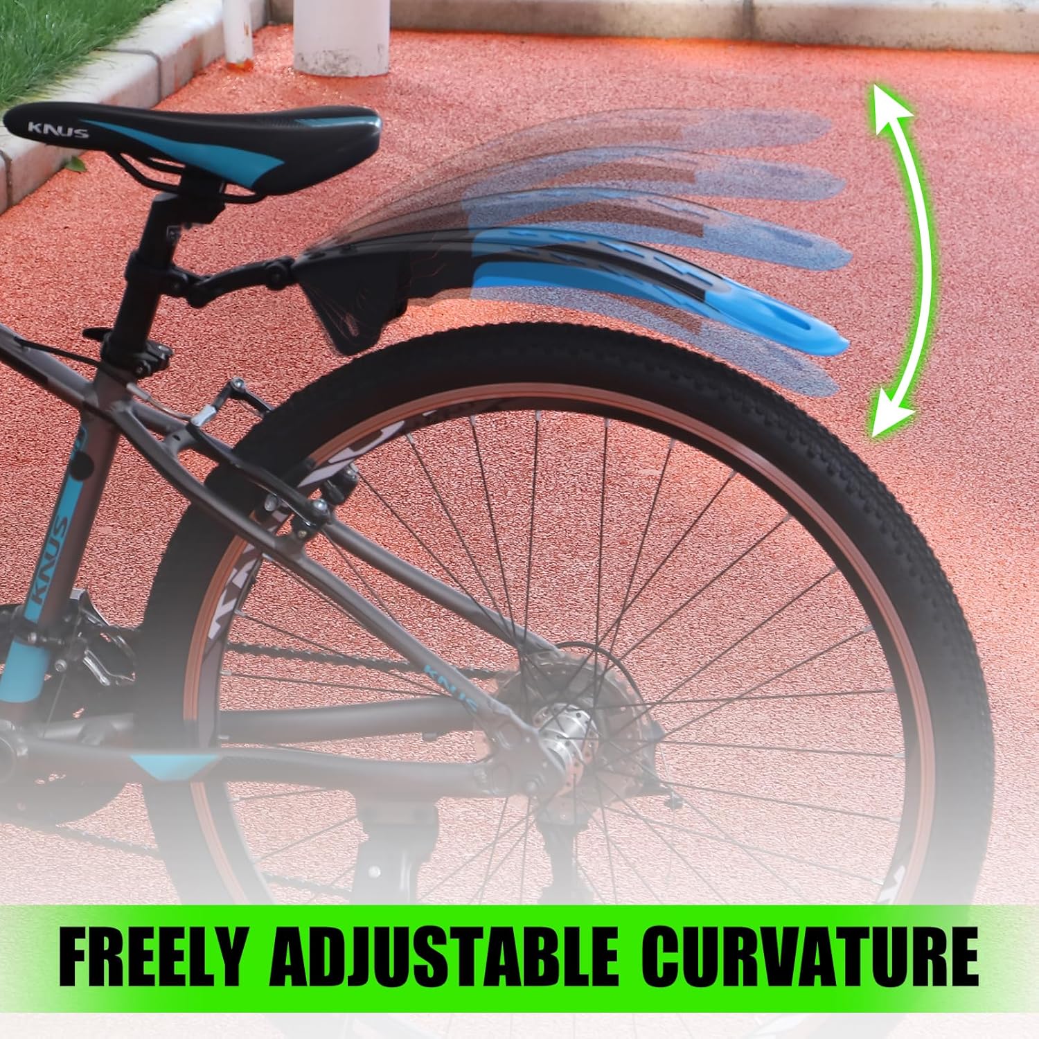 Bike Fender Set Mudguard Set Front and Rear 2 Parts-Universal Full Cover Thicken Widen Bicycle Adjustable Bike Fender Mud Guard Mudflap for MTB Road