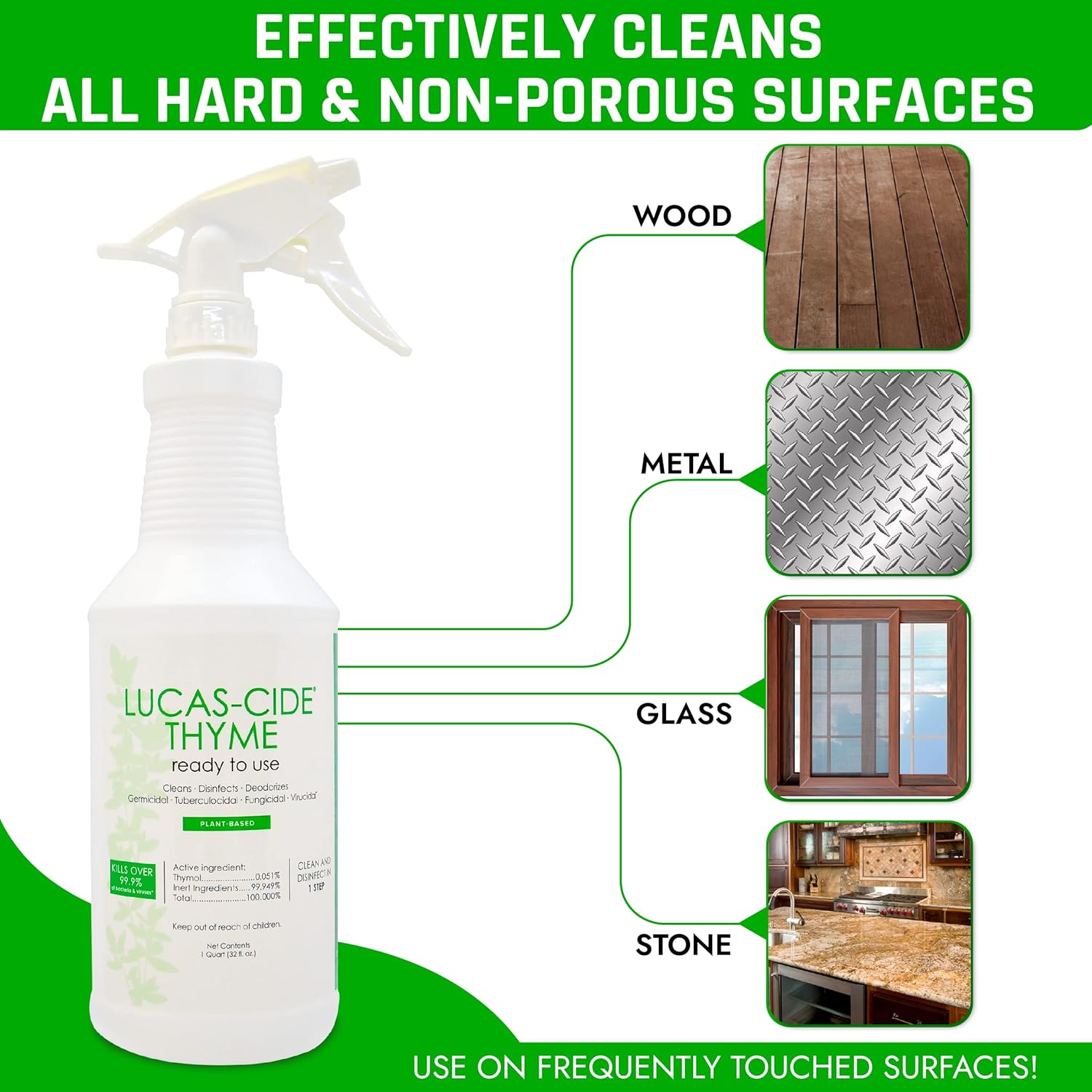 Limpiador multiusos listo para usar, suministros de limpieza esenciales para el hogar para la higiene diaria, spray desinfectante con aroma a
