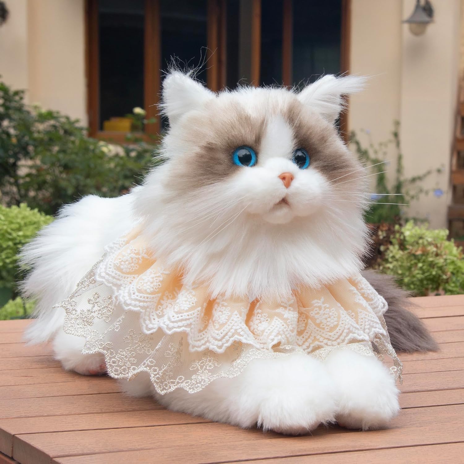 Chongker Peluche de gato  Animal de peluche realista para niños, regalo para niños y amantes de los gatos (Ragdoll Cat)