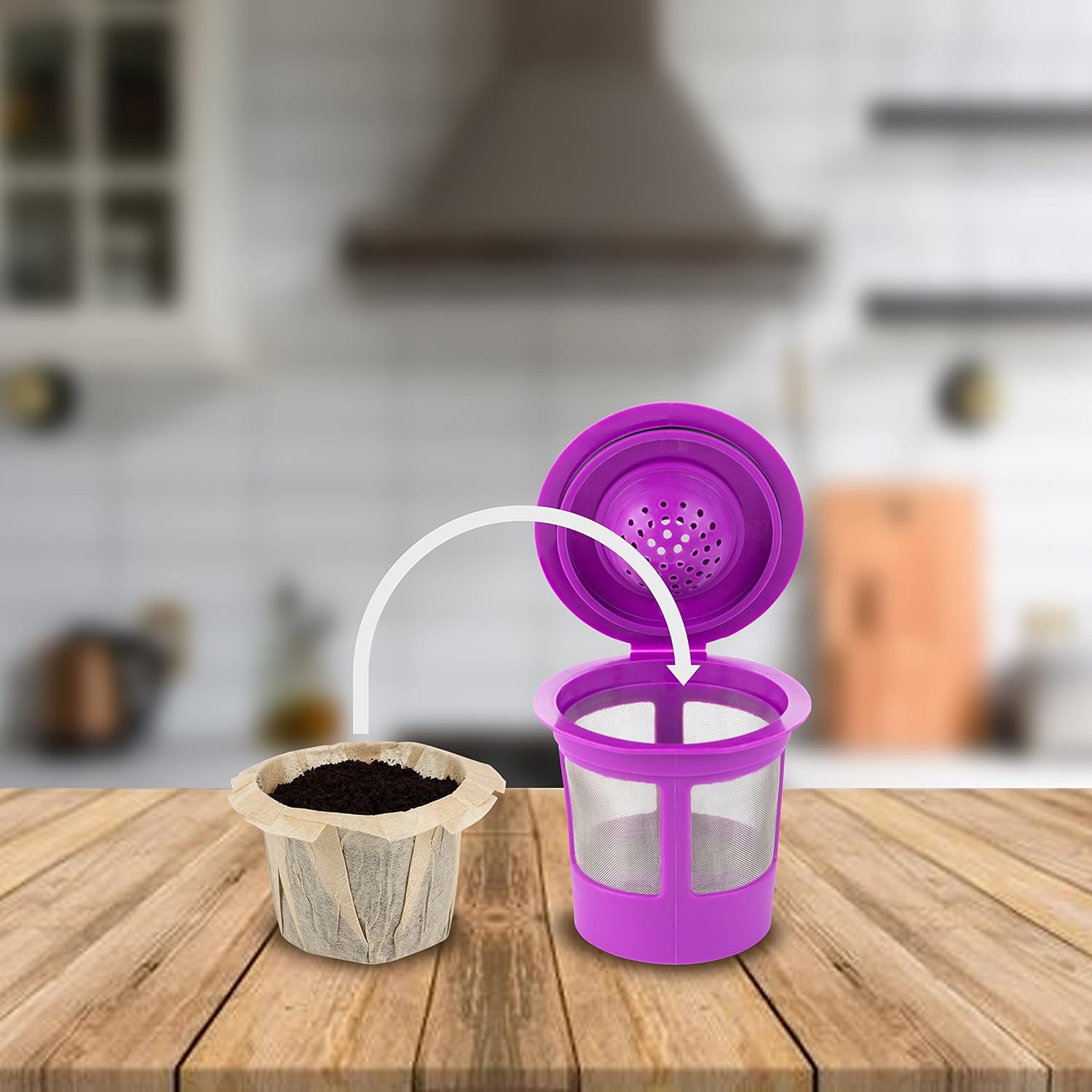 4 filtros reutilizables para cafeteras Keurig 1.0, filtros de café reutilizables de ajuste universal ecológico, filtro de malla de acero inoxidable,