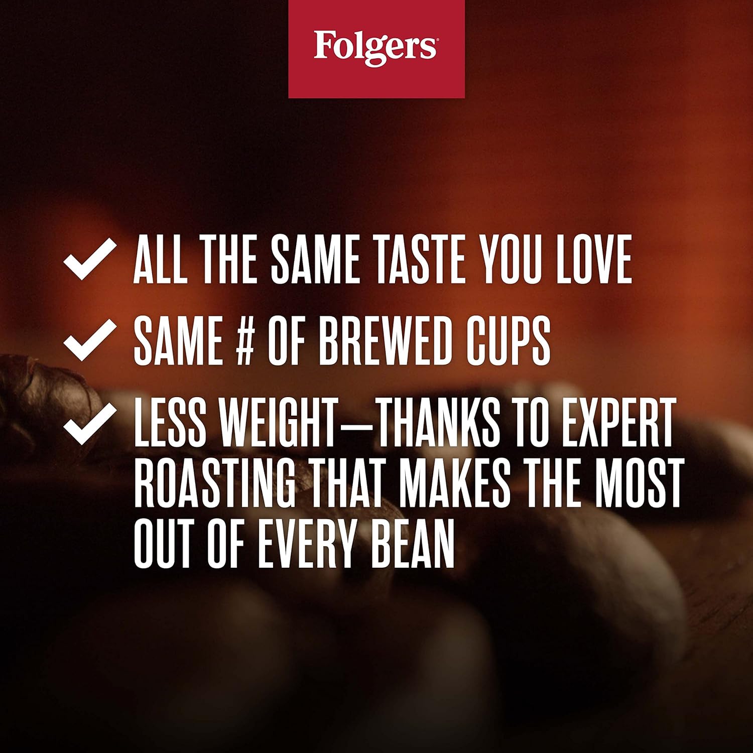 Folgers Café descafeinado, café molido, tostado medio clásico, recipiente de 19.2 onzas