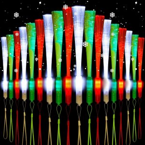 Sotiff 48 varitas de fibra óptica de Navidad a granel con 3 modos intermitentes incluidos, baterías LED intermitentes, varitas de fibra de colores Sotiff 48 varitas de fibra óptica de Navidad a granel con 3 modos intermitentes incluidos, baterías LED intermitentes, varitas de fibra de colores