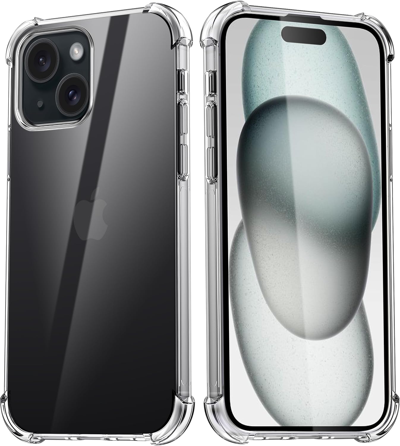 Migeec Funda transparente para iPhone 15 Plus, a prueba de golpes, funda protectora para iPhone 15 Plus, 6.7 pulgadas
