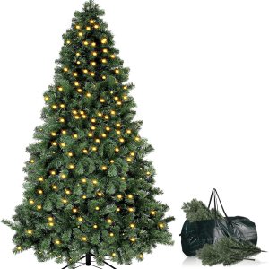 Árbol de Navidad artificial de abeto prémium de 7.5 pies para el hogar, oficina, decoración de fiesta con 1188 puntas de rama, fácil montaje, Árbol de Navidad artificial de abeto prémium de 7.5 pies para el hogar, oficina, decoración de fiesta con 1188 puntas de rama, fácil montaje,
