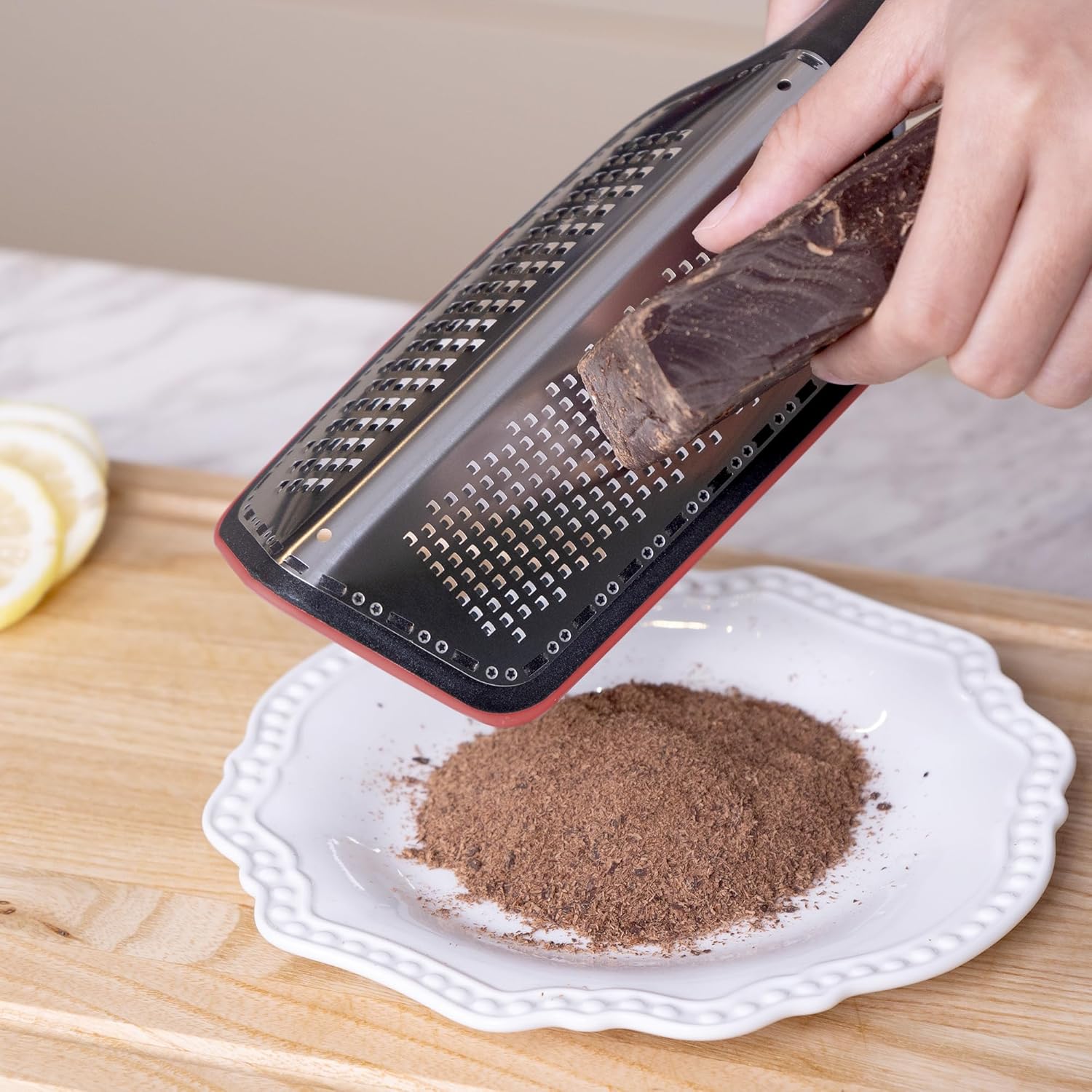 Cohesion Zester Grater for Kitchen with Double-sided – Kitchen Lemon Zester Tool for Cheese, Citrus, Garlic, Ginger, Nutmeg, Chocolate, Fruits,