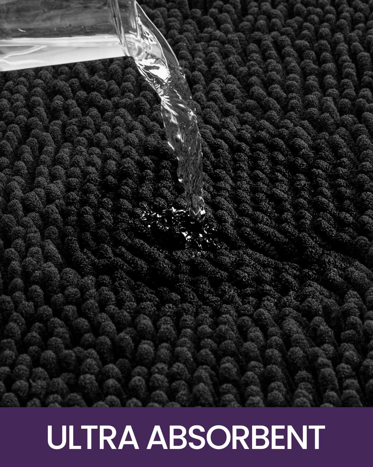 DEXI Alfombras de baño, tapetes de baño de felpilla para suelo de baño, antideslizantes, absorbentes, lavables, alfombras de ducha de felpa para