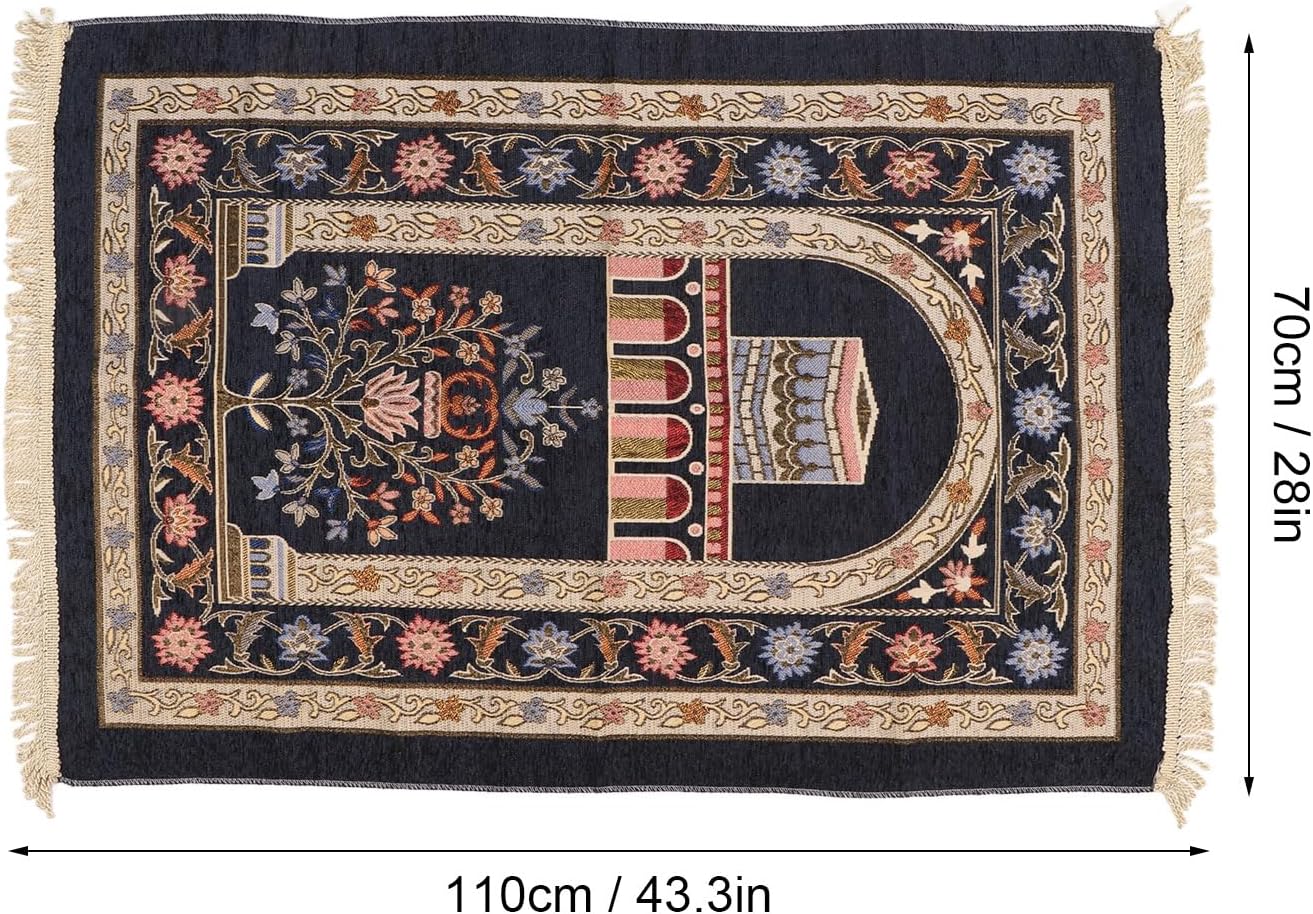 Zerodis Alfombra de oración islámica turca, alfombra de oración musulmana islámica, estilo étnico, moderna alfombra de oración intrincada, alfombra