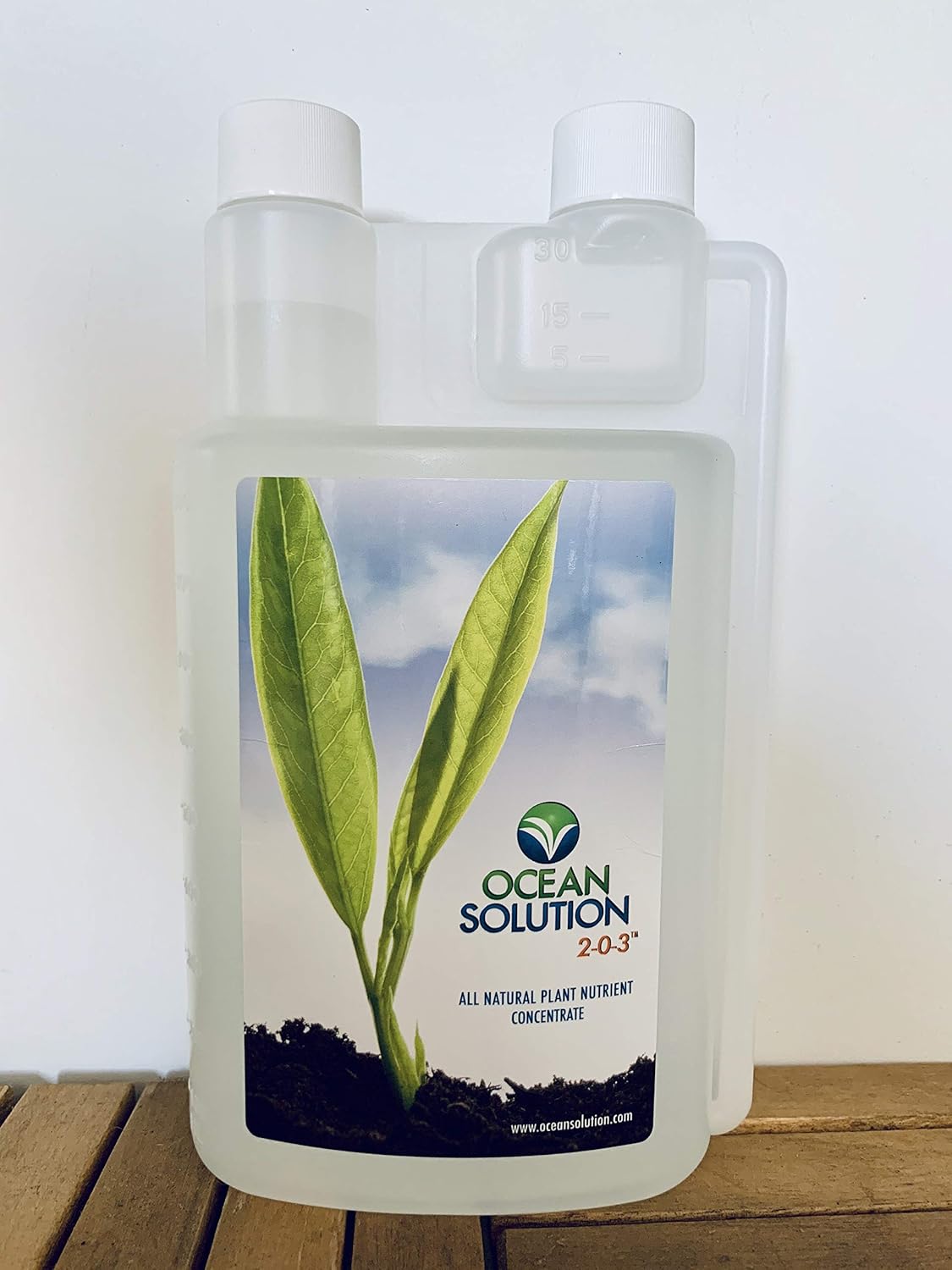 Ocean Solution 2-0-3 – Alimento vegetal – Fertilizante orgánico líquido para jardines, paisajes, hidroponía (concentrado de fertilizante mineral