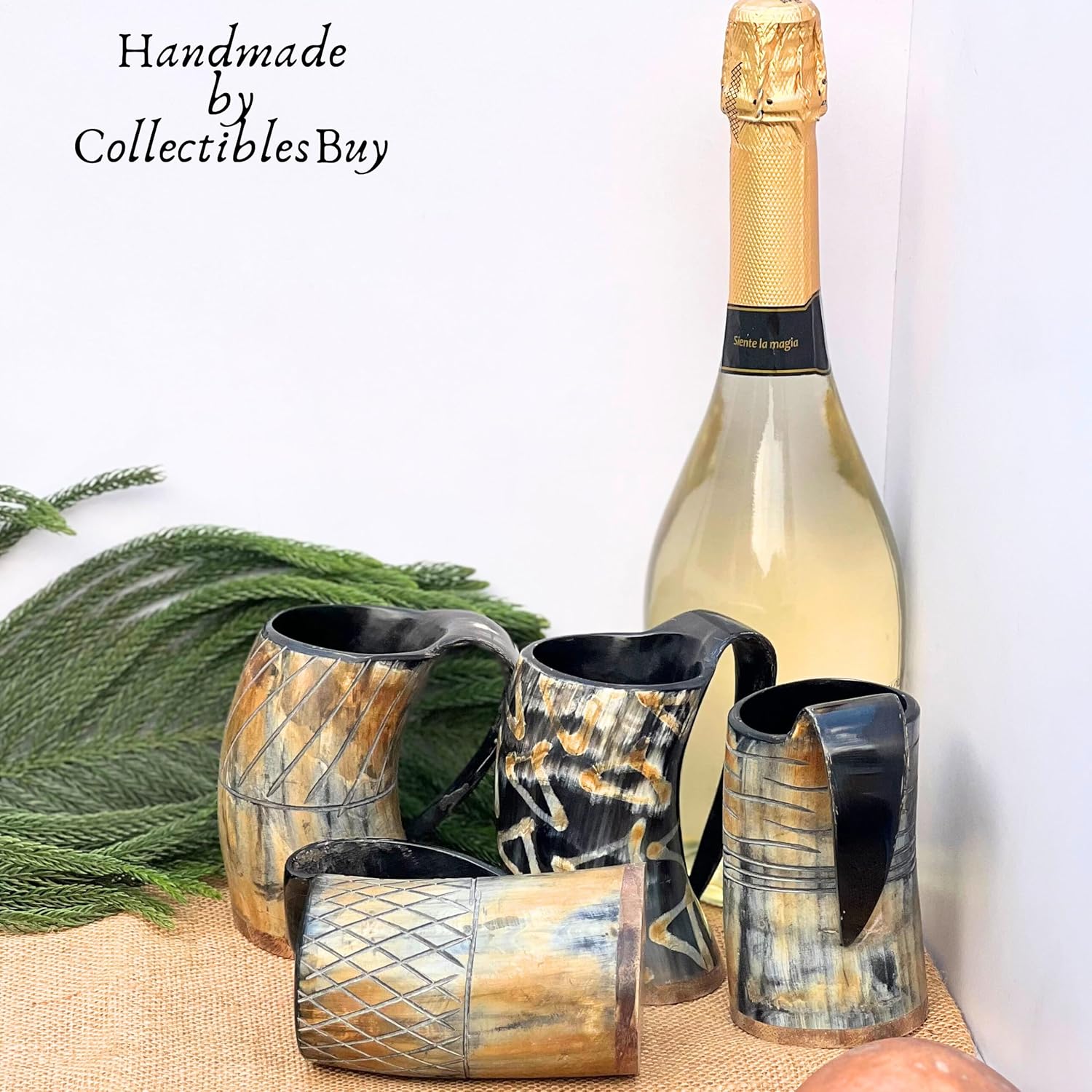 Taza vikinga hecha a mano con cuerno para beber, medieval, renacentista, cerveza Ale Mead, apta para alimentos, decoración para el hogar y la