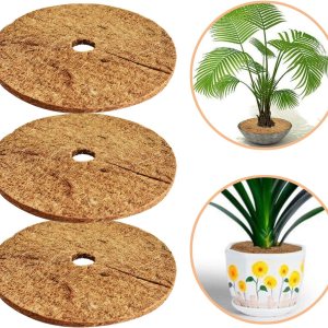ZeeDix 3 alfombrillas protectoras de fibra de coco, 14 pulgadas, protección de árbol de coco de coco, alfombrillas de anillo de árbol, cubierta de ZeeDix 3 alfombrillas protectoras de fibra de coco, 14 pulgadas, protección de árbol de coco de coco, alfombrillas de anillo de árbol, cubierta de