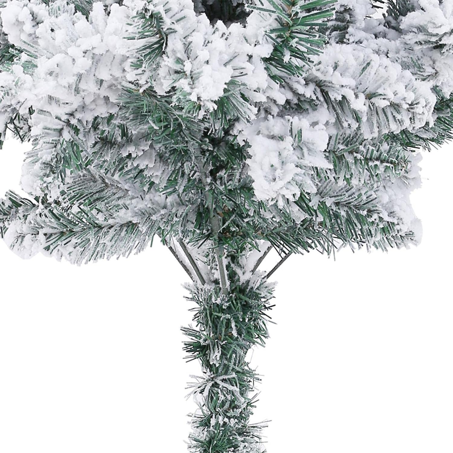 Decoración navideña árbol de Navidad artificial flocado de 7.5 pies, árbol de lápiz de Navidad, decoración del hogar de vacaciones para fiestas,
