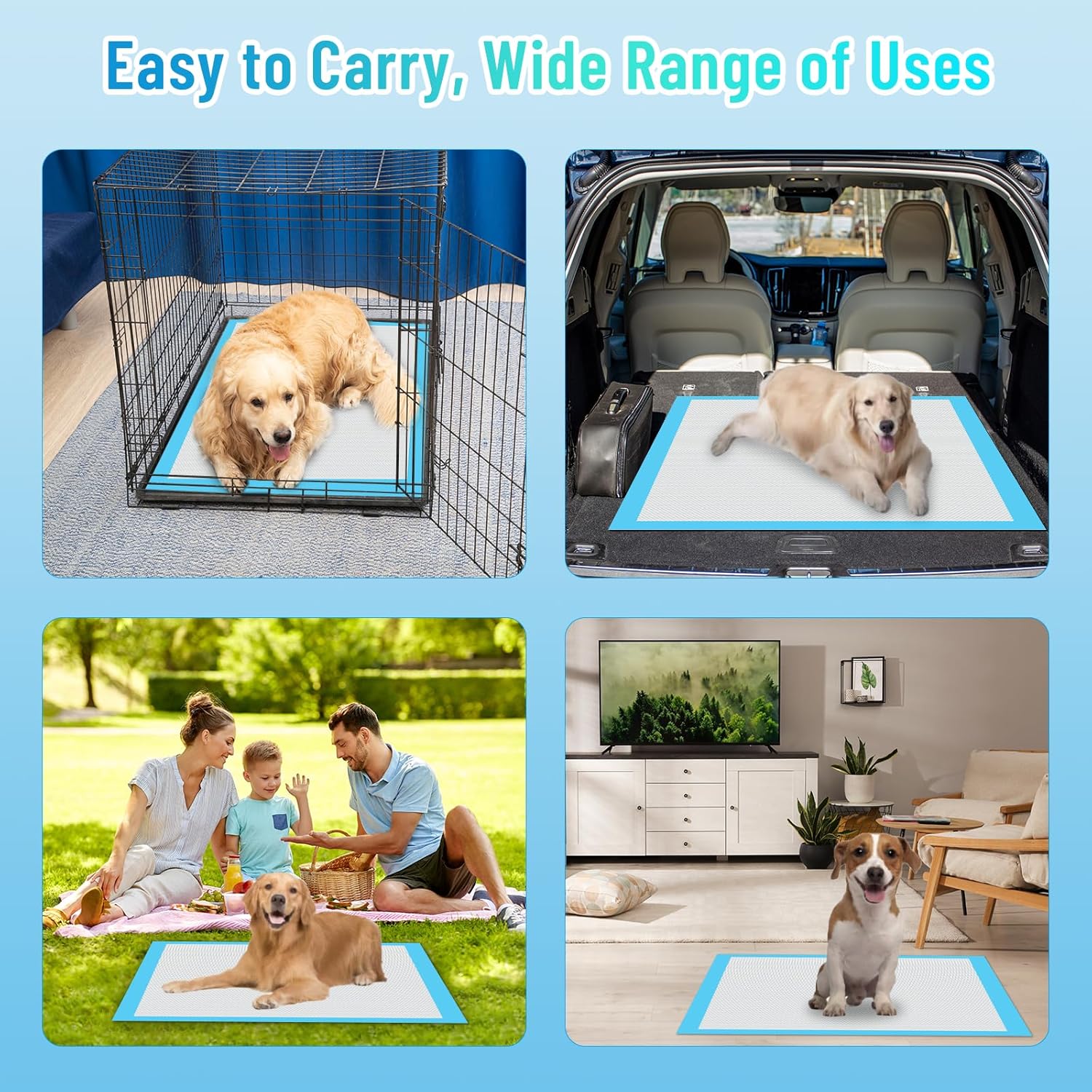 aiimll Almohadillas XXL para orina de perros, extra grandes, 30 x 36 pulgadas, 40 unidades, 6 capas a prueba de fugas, secado rápido, almohadillas