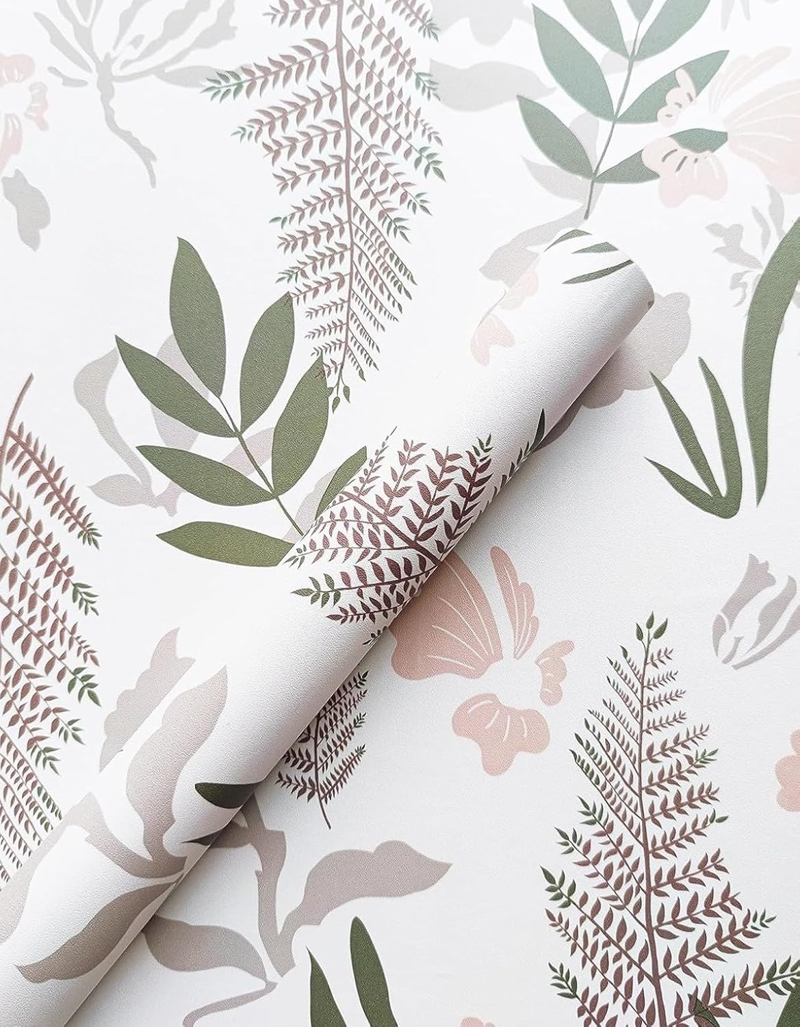 Revestimiento de cajón con diseño floral rosa para despegar y pegar, papel tapiz autoadhesivo de vinilo extraíble, decorativo, para estantes,