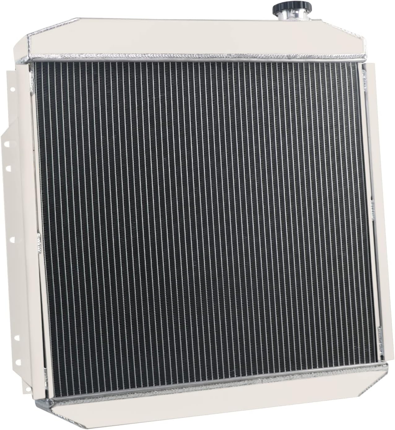 Radiador de núcleo de aluminio compatible con Ford F100 F250 F350 Pickup Truck 1954 1955 L6 V8, radiador de carreras de 4 filas radiador de