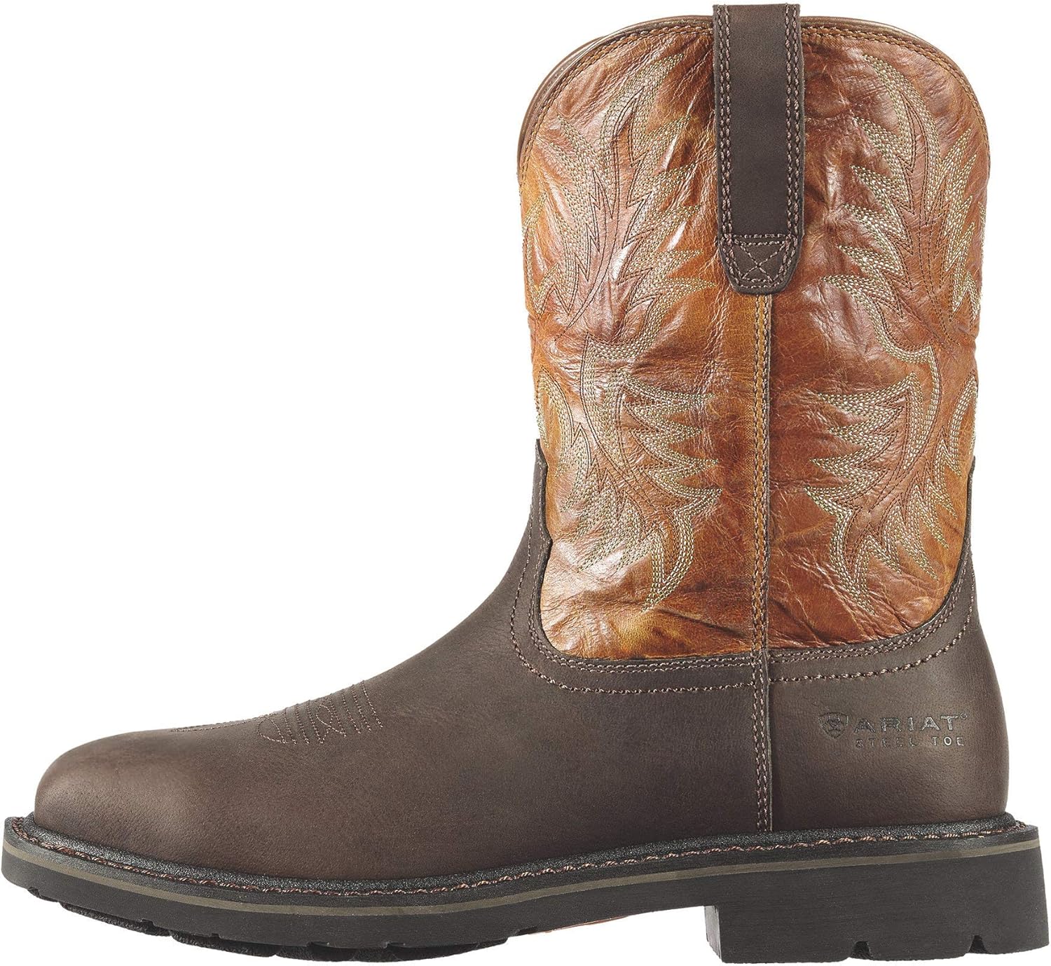 ARIAT Sierra – Botas de trabajo con punta cuadrada ancha y punta de acero para hombre