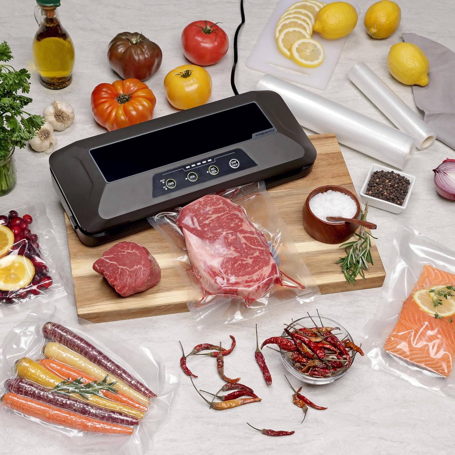 Presto 05622 FreshDaddy Sellador eléctrico automático al vacío