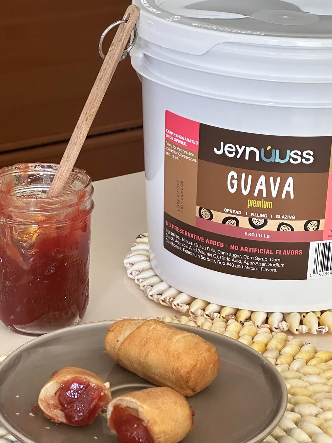 Jeynuuss – Relleno de pastel de guayaba y pastelería, relleno de pastel, pasta de guayaba, gelatina de guayaba, pasta de guayaba para hornear,