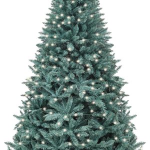 Best Choice Products Árbol de Navidad de abeto azul preiluminado de 6 pies, decoración artificial con bisagras completas, decoración navideña con Best Choice Products Árbol de Navidad de abeto azul preiluminado de 6 pies, decoración artificial con bisagras completas, decoración navideña con