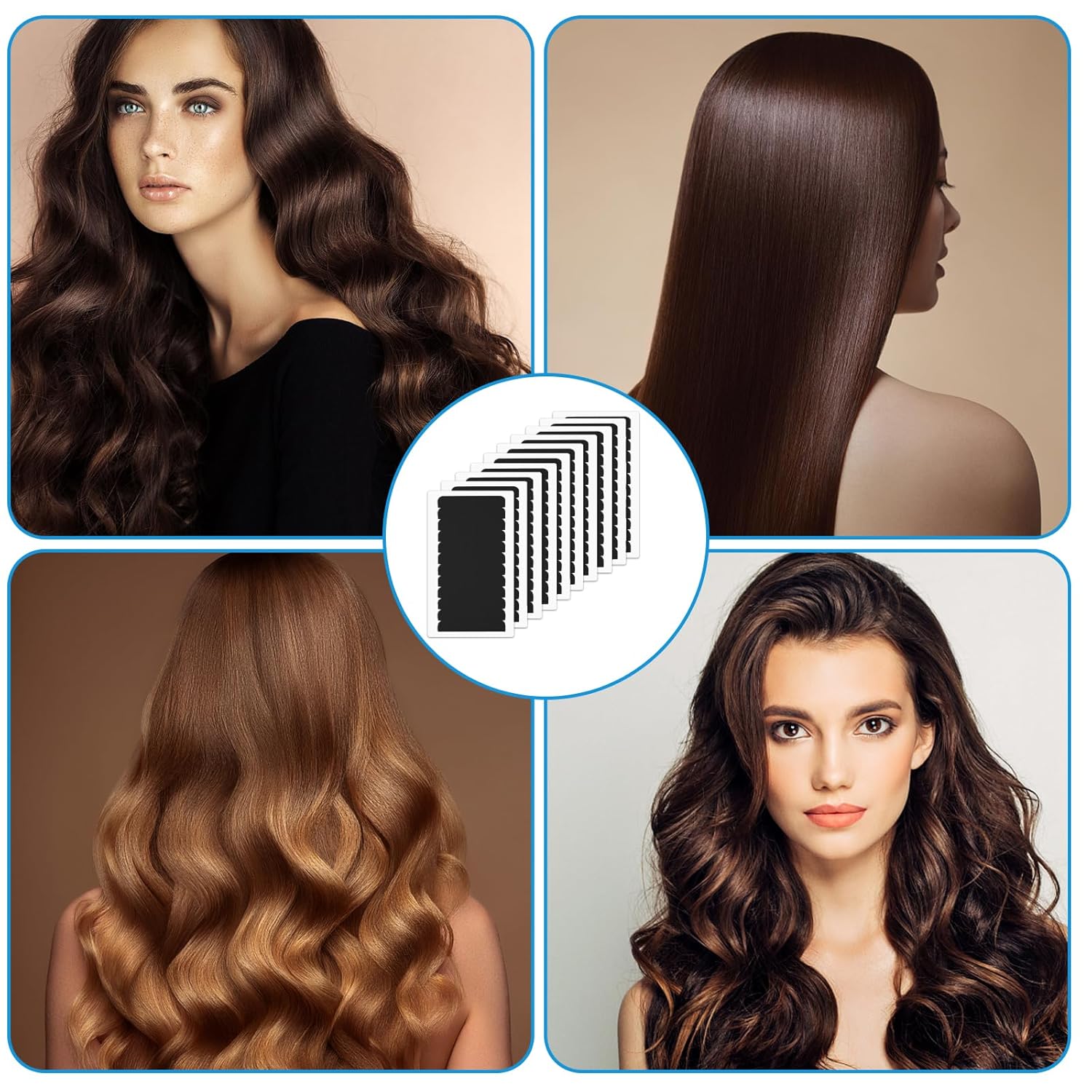 120 cintas de extensión de cabello de doble cara, cinta de repuesto para extensiones de cabello, cintas adhesivas de cabello humano, cinta de