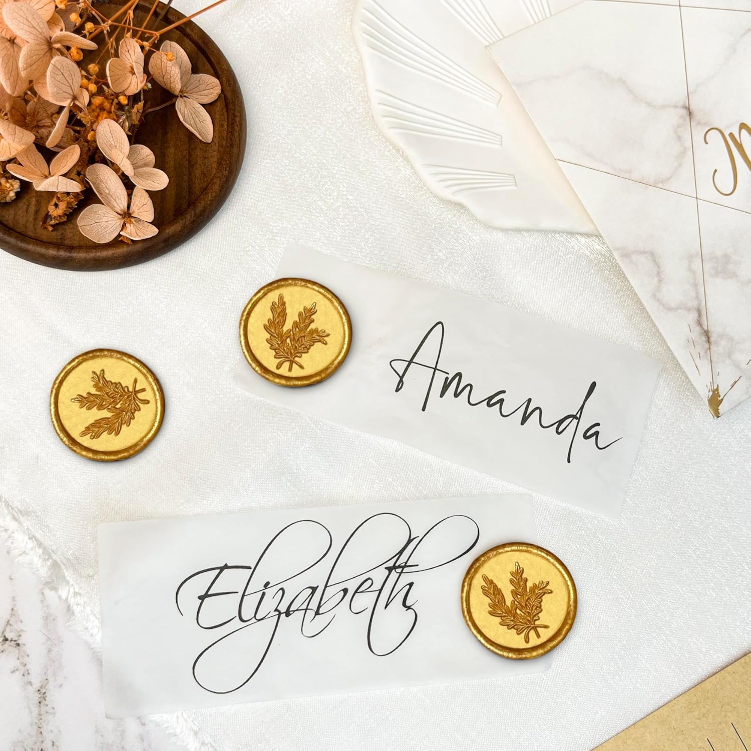 25 calcomanías para sellos de cera, hechas a mano, autoadhesivas, para invitaciones de bodas, sobres, envoltura de regalo, Navidad (estilo romero,