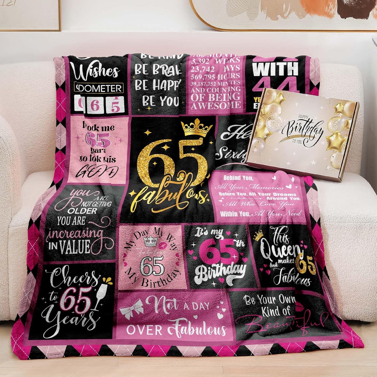 Regalos de cumpleaños 65 para mujeres, decoraciones de cumpleaños 65 para mujeres, regalos para cumpleaños 65, regalos de feliz cumpleaños 65,