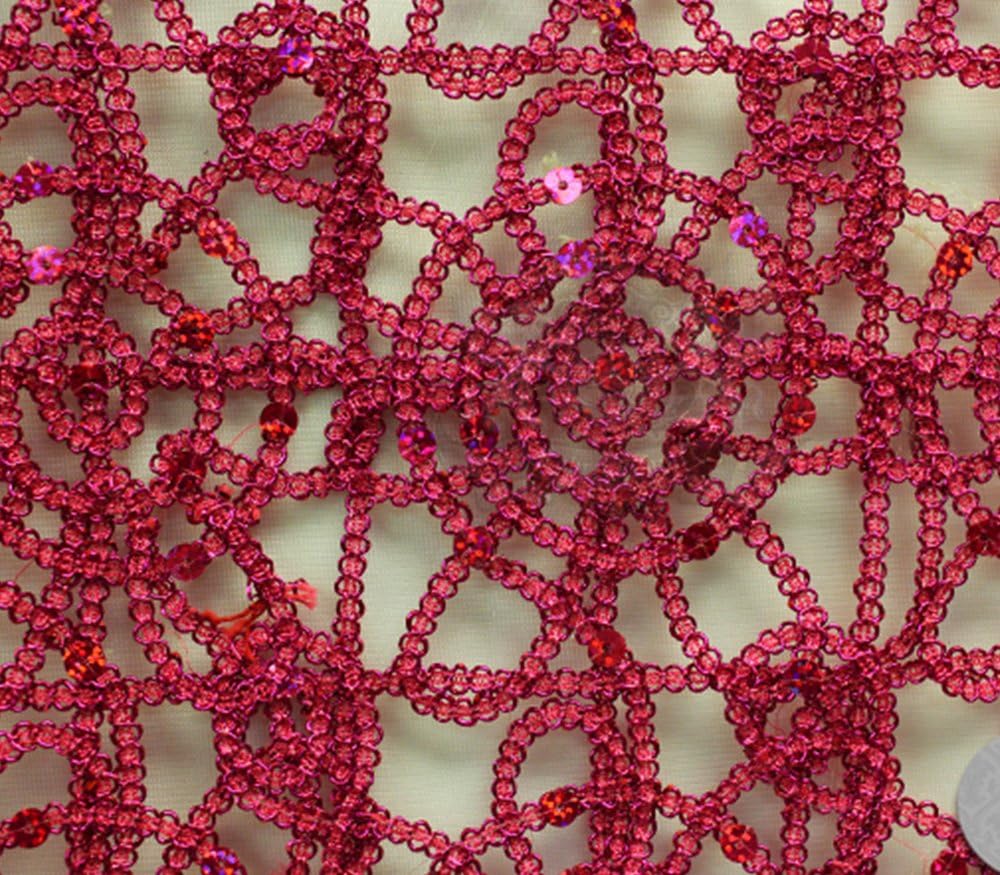 The Yard – Tela de lentejuelas de 48 pulgadas de ancho (fucsia)