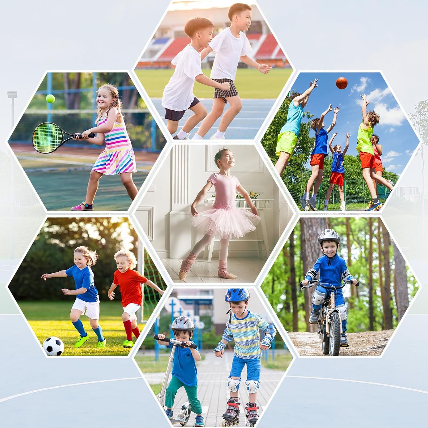 Zomiboo Rodilleras de esponja antideslizantes para niños, para bailar, voleibol, voleibol, rodilleras, suaves y transpirables, elásticas para