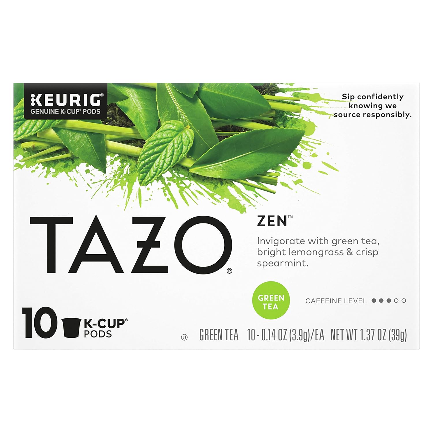 TAZO K-Cups de té, té verde zen, 10 unidades