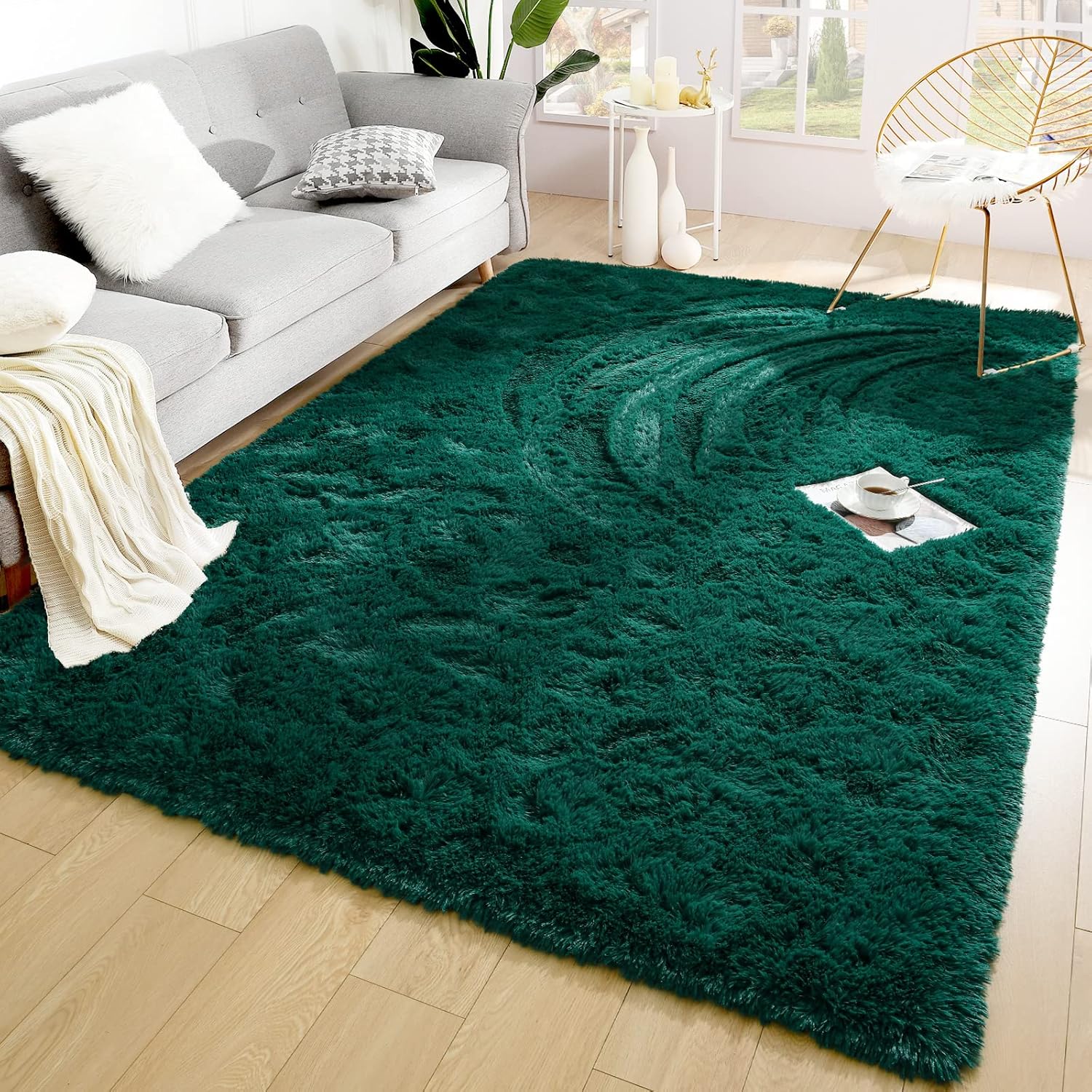 Merelax – Tapete moderno afelpado para habitación, sala, habitación de niños y guardería, tapete decorativo suave, cómodo y antideslizante para