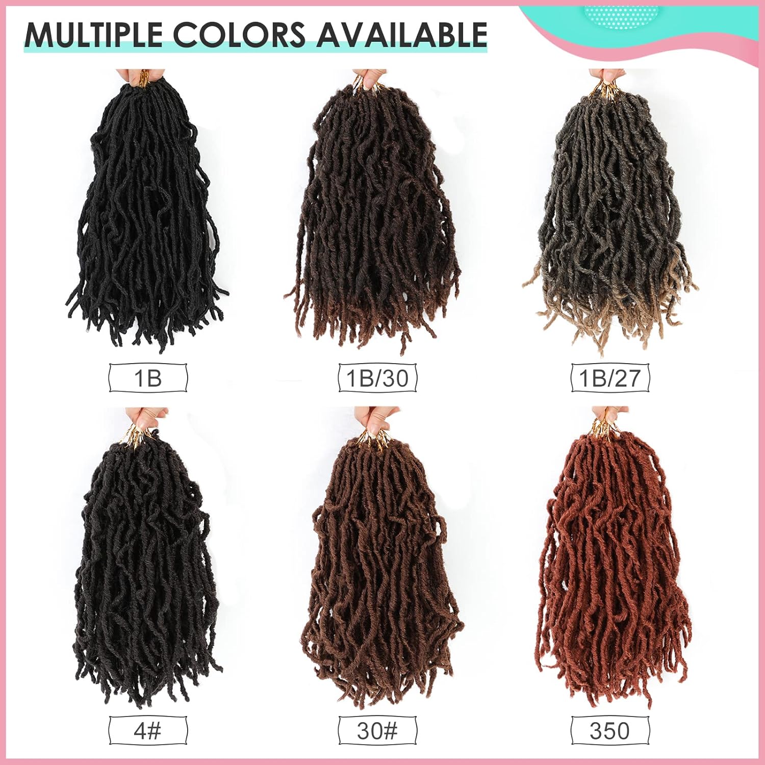 Nu Locs – 8 paquetes de cabello sintético de ganchillo de 12 pulgadas, rastas suaves preenrolladas, trenzas sintéticas de ganchillo para mujeres