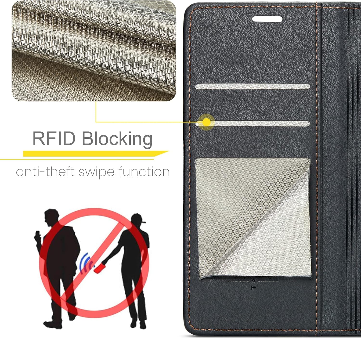 FLIPALM Funda tipo cartera para Moto G Power 2022 con bloqueo RFID, tarjetero de piel sintética, función atril, funda protectora a prueba de golpes