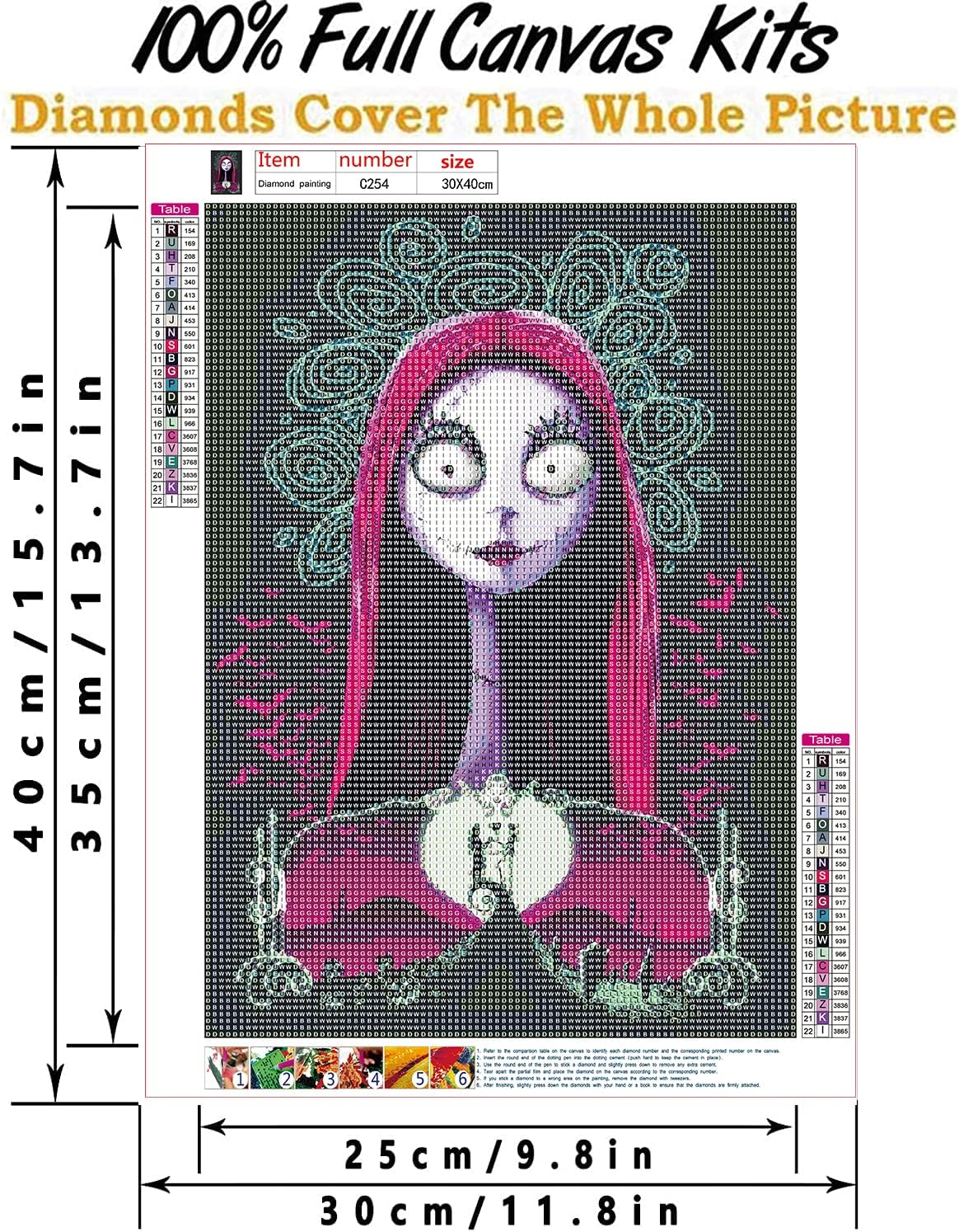 MasxcupLy Kit de pintura de calavera con diamantes 5D para adultos, taladro completo, kit de arte romántico de diamantes de Halloween, pintura con