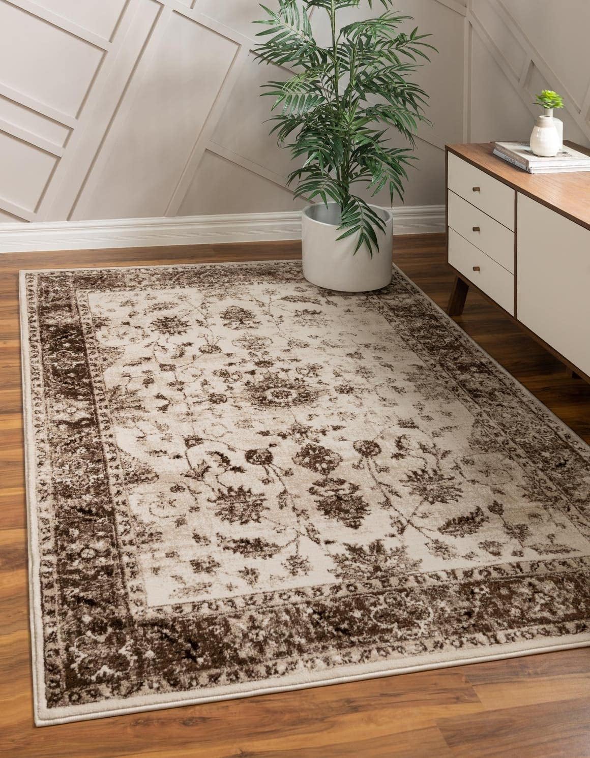 Unique Loom Rushmore Collection – Alfombra de área Lincoln (10 x 14 pies 1 pulgada, rectangular, cremabeige)