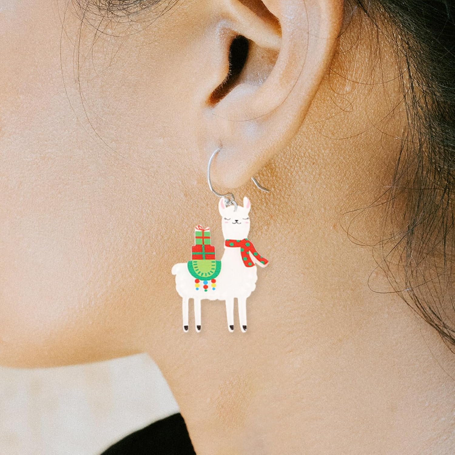 EXCEART 10 dijes colgantes de alpaca, abalorios únicos de alpaca de Navidad, cuentas acrílicas para hacer collares, aretes, joyería