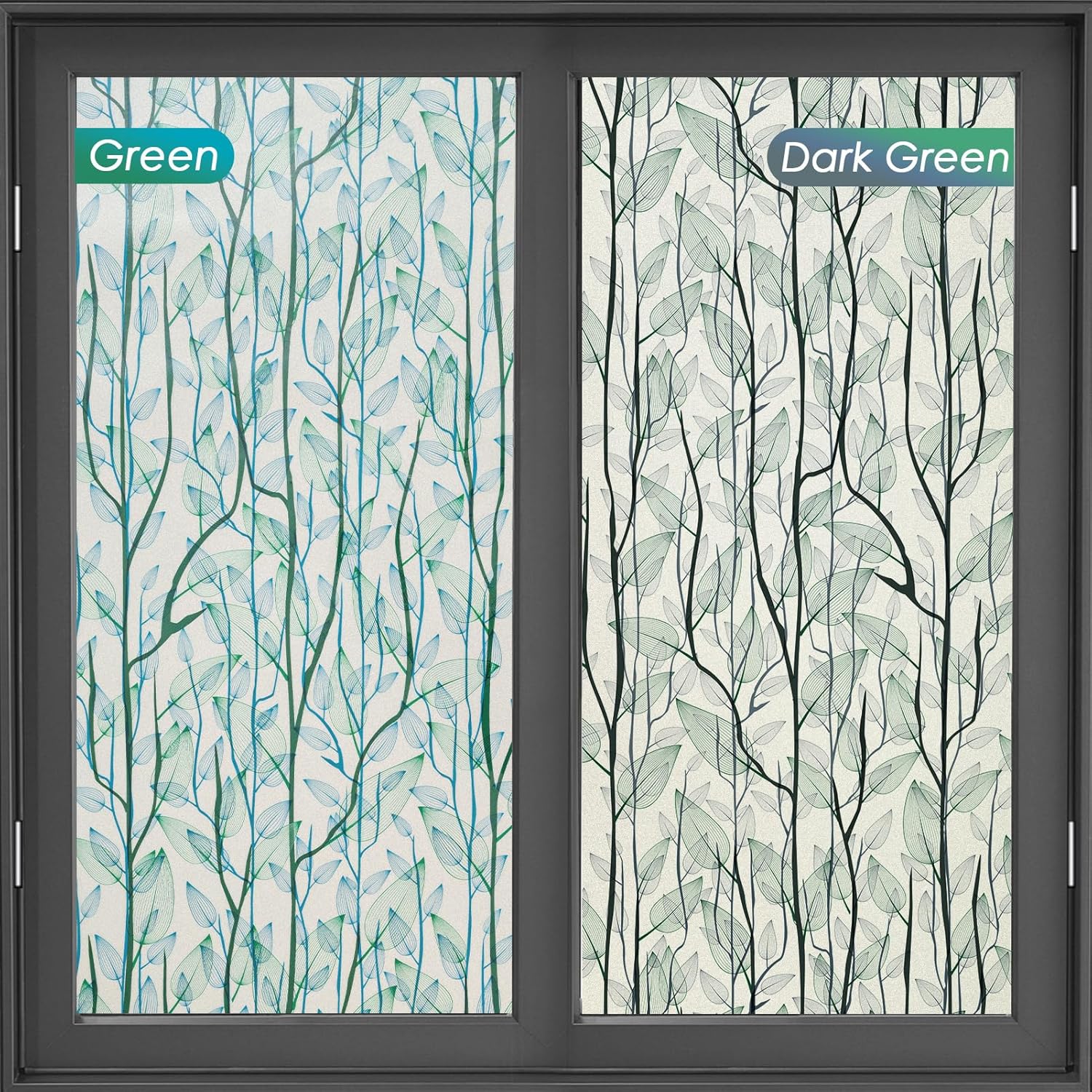 DKTIE Película de privacidad para ventana con herramientas de instalación, vitrales decorativos para el hogar, adhesivo estático para ventana de