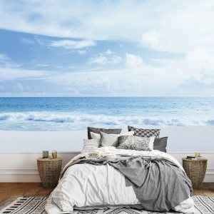 SIGNWIN Mural de pared Playa y Mar Azul, Papel tapiz autoadhesivo removible, decoración de pared para dormitorio, sala de estar, 100 x 144 pulgadas SIGNWIN Mural de pared Playa y Mar Azul, Papel tapiz autoadhesivo removible, decoración de pared para dormitorio, sala de estar, 100 x 144 pulgadas