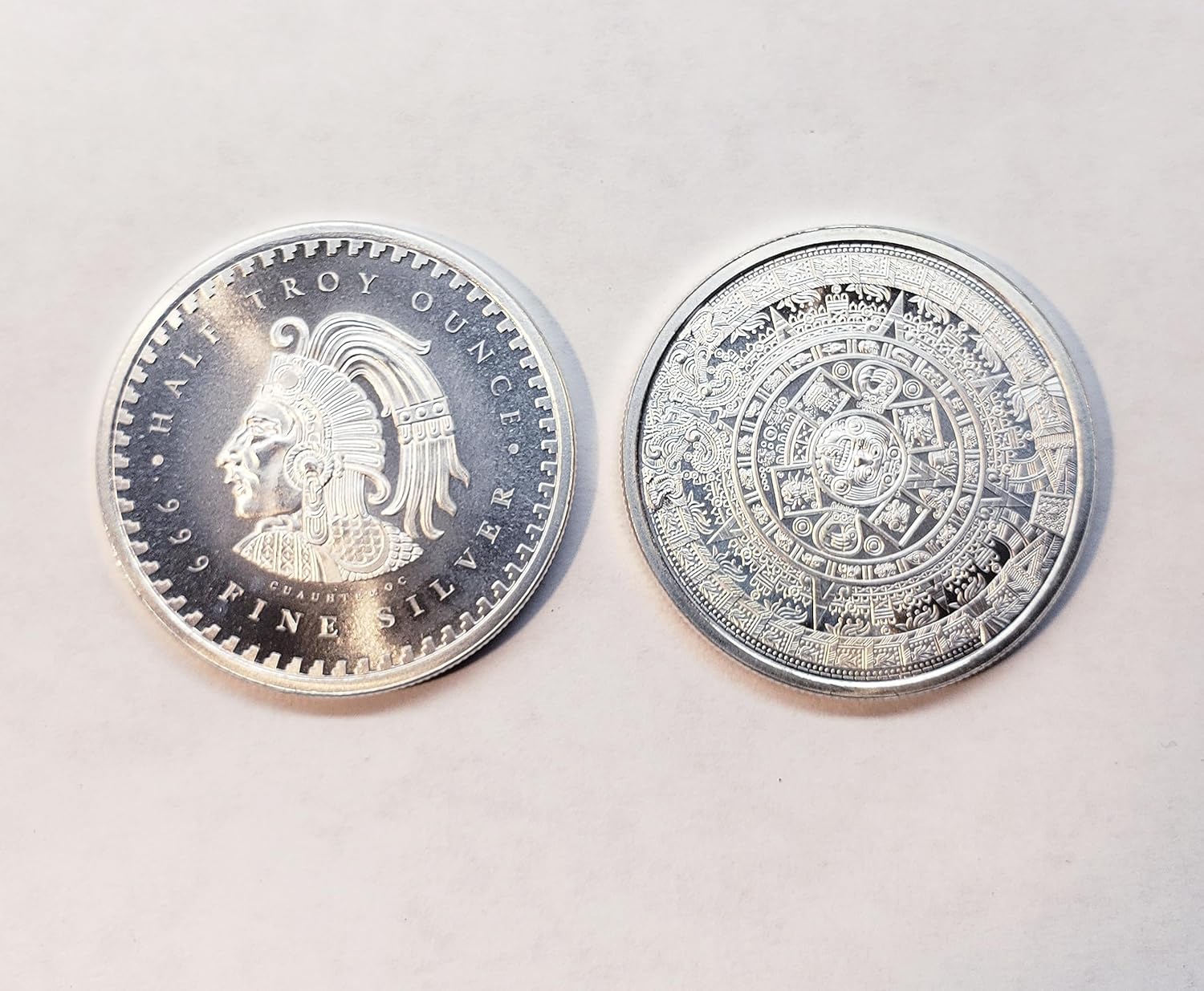AZTEC 99.9 SILVER COIN RING (12 OZ. COIN)