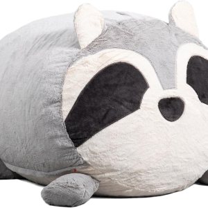 Big Joe Wild Things – Puf de animales relleno de espuma con funda extraíble, Rocky Raccoon Snugglepuff, piel sintética suave, 3 pies de grande Big Joe Wild Things – Puf de animales relleno de espuma con funda extraíble, Rocky Raccoon Snugglepuff, piel sintética suave, 3 pies de grande