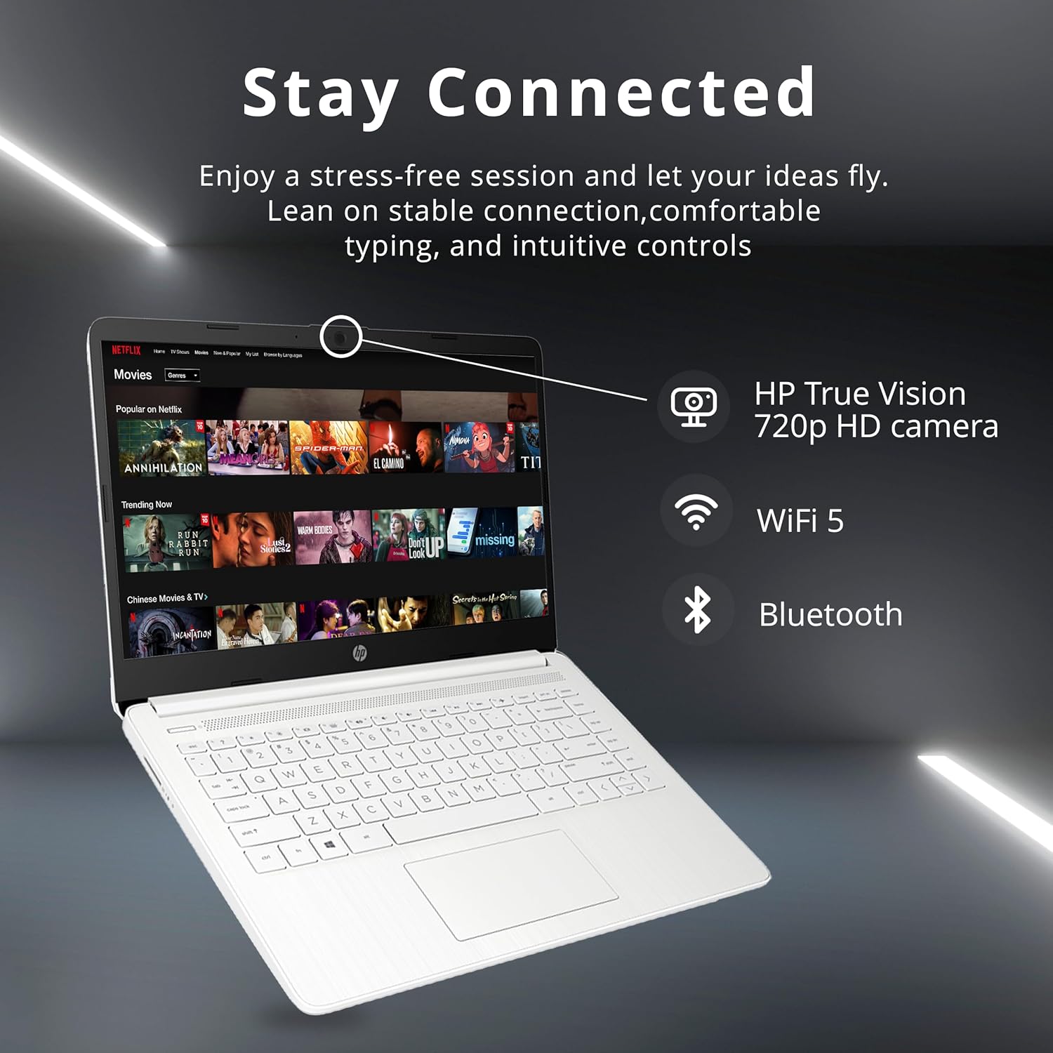 HP Stream – Laptop con pantalla HD de 14pulgadas, Intel Celeron N4020, 4GB de RAM, eMMC de 64GB, gráficos Intel UHD 600, 1 año de Office, HDMI,