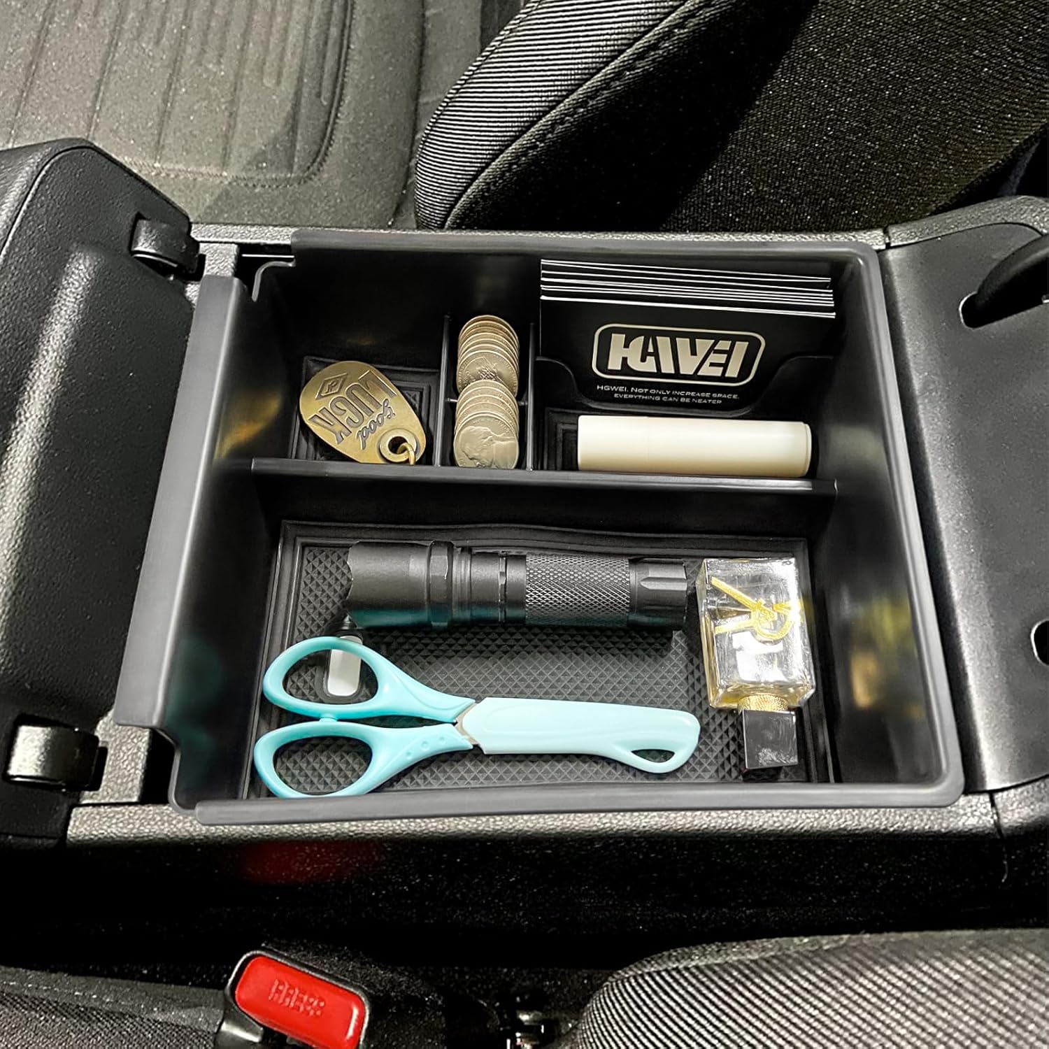 HGWEI Bandeja organizadora de consola central compatible con accesorios Hyundai Tucson LimitedHybridTucson Hybrid SEL 2022-2024 (solo transmisión