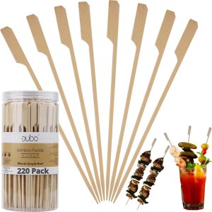 Pinchos de bambú palitos de madera (paquete de 220 7 pulgadas), brochetas ecológicas para barbacoabarbacoa Kebab aperitivos fruta Kabob Fondue Pinchos de bambú palitos de madera (paquete de 220 7 pulgadas), brochetas ecológicas para barbacoabarbacoa Kebab aperitivos fruta Kabob Fondue