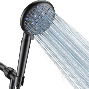 Veken Cabezal de ducha con cabezal de ducha de mano, flujo de agua de alta presión y múltiples modos de pulverización, 9 ajustes únicos con Veken Cabezal de ducha con cabezal de ducha de mano, flujo de agua de alta presión y múltiples modos de pulverización, 9 ajustes únicos con
