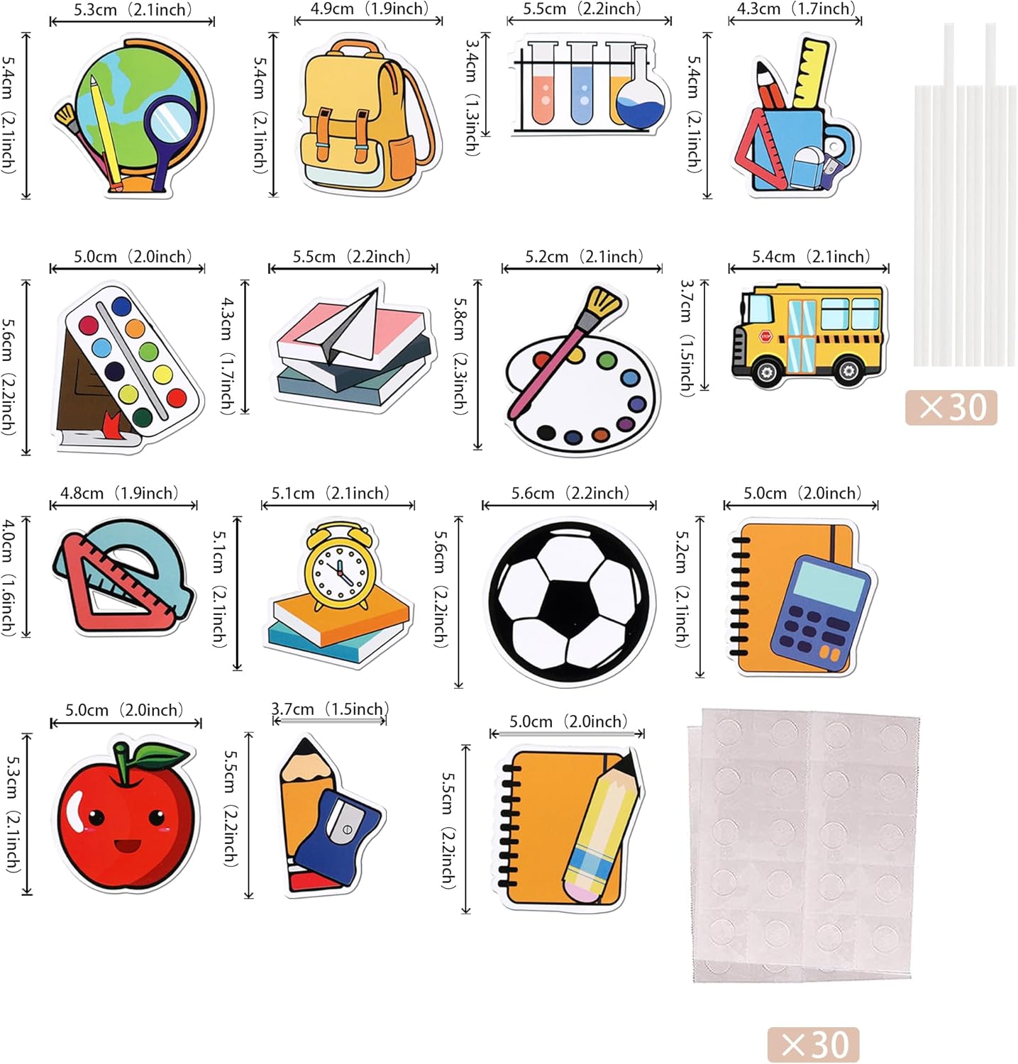 30 piezas de decoración para cupcakes de regreso a clases, primer día de escuela, para bienvenida, regreso a la escuela, fiesta temática, regalos