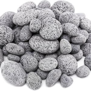 Grisun Piedras de lava gris para pozo de ajuste, piedras de lava templadas naturales seguras de 1-3 pulgadas para chimenea, paisajismo, plantas en Grisun Piedras de lava gris para pozo de ajuste, piedras de lava templadas naturales seguras de 1-3 pulgadas para chimenea, paisajismo, plantas en
